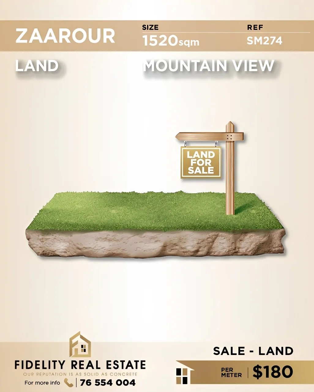 Residential Land for sale in Zaarour