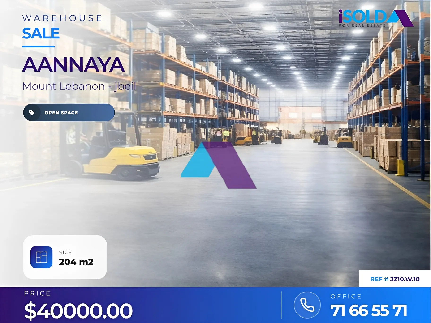 Warehouse for sale in Aannaya