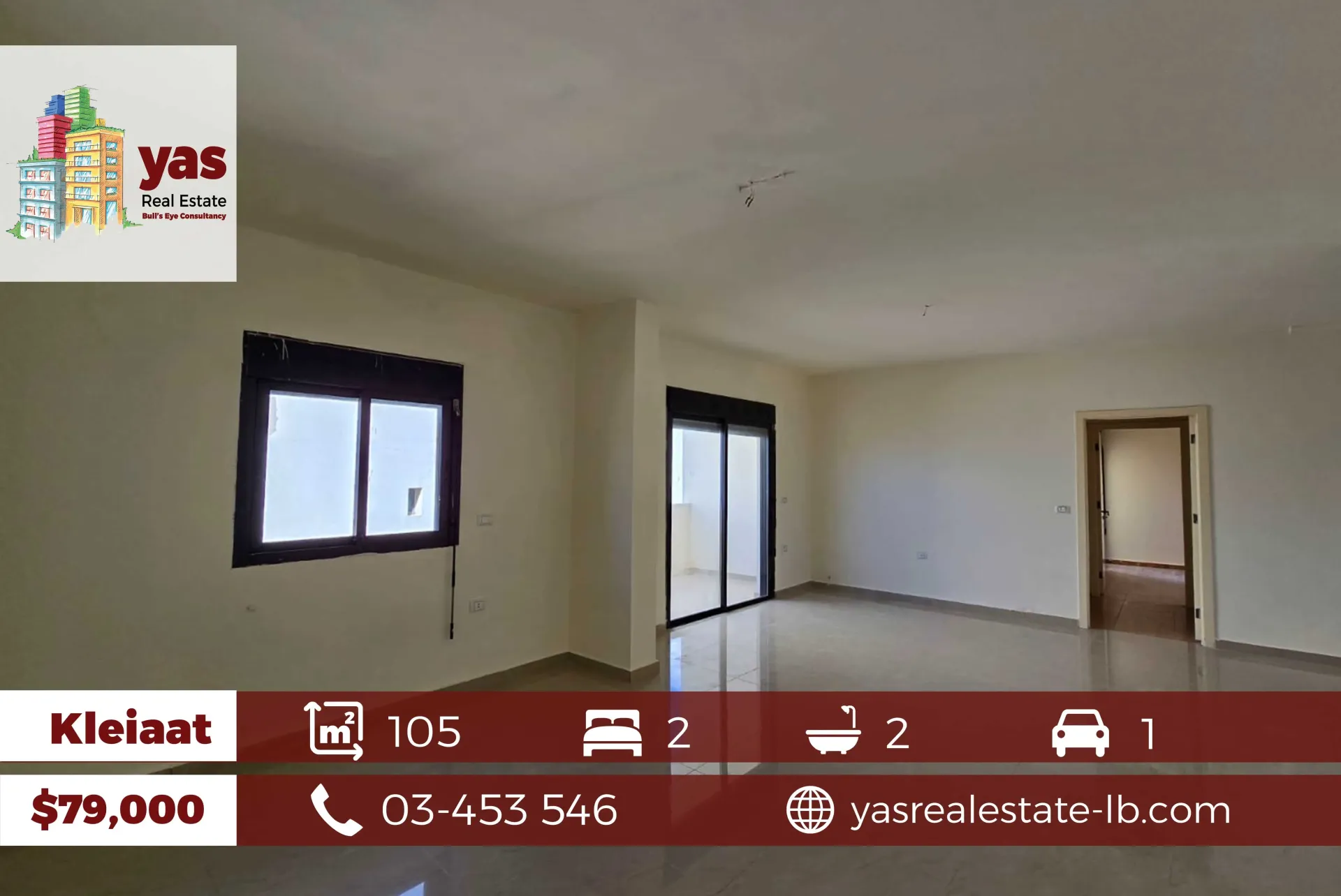 Apartment for Sale in Qleiat - 2 bed, 2 bath