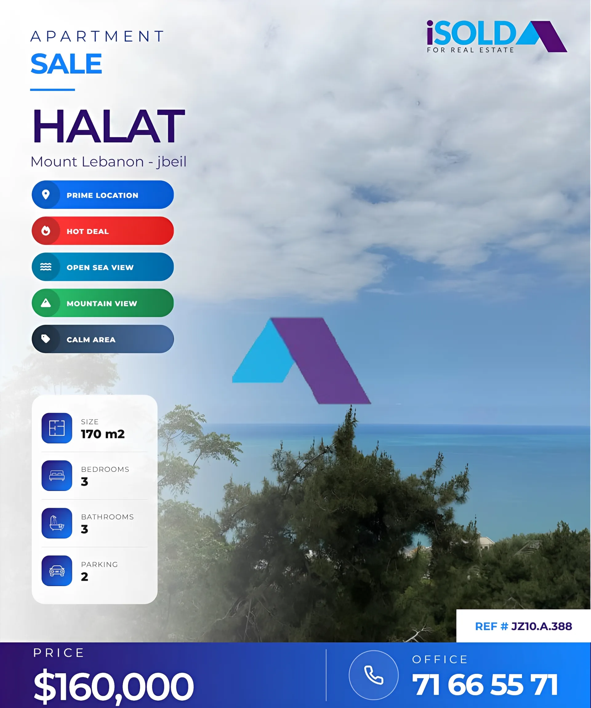 Apartment for Sale in Halat - 3 bed, 3 bath