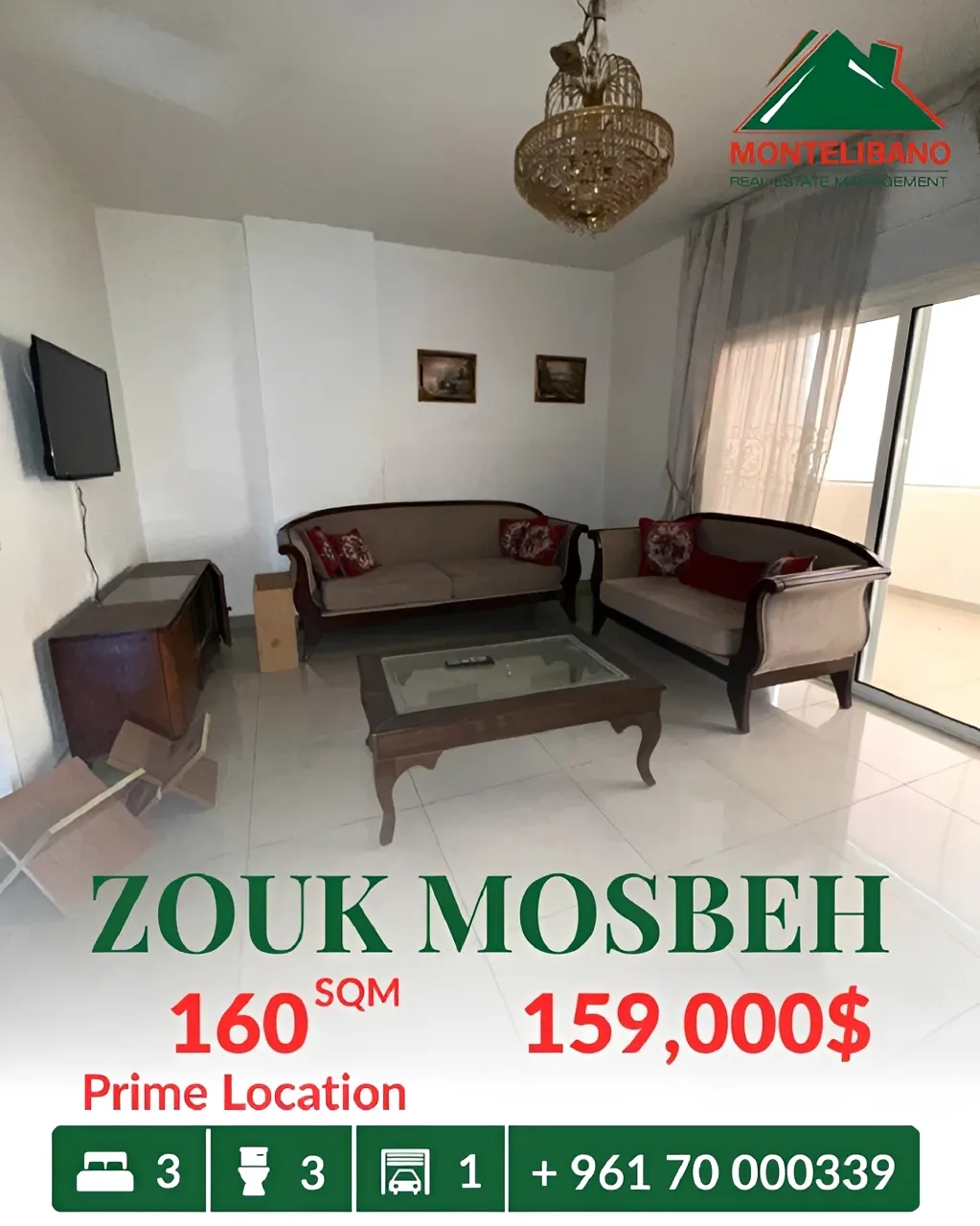 Apartment for sale in Zouk Mosbeh, Lebanon