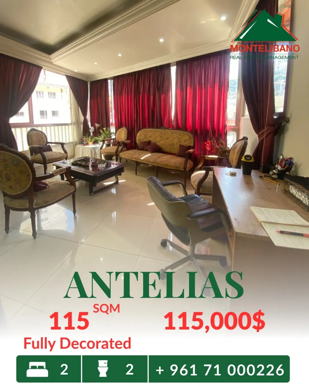 Apartment for sale in Antelias, Lebanon
