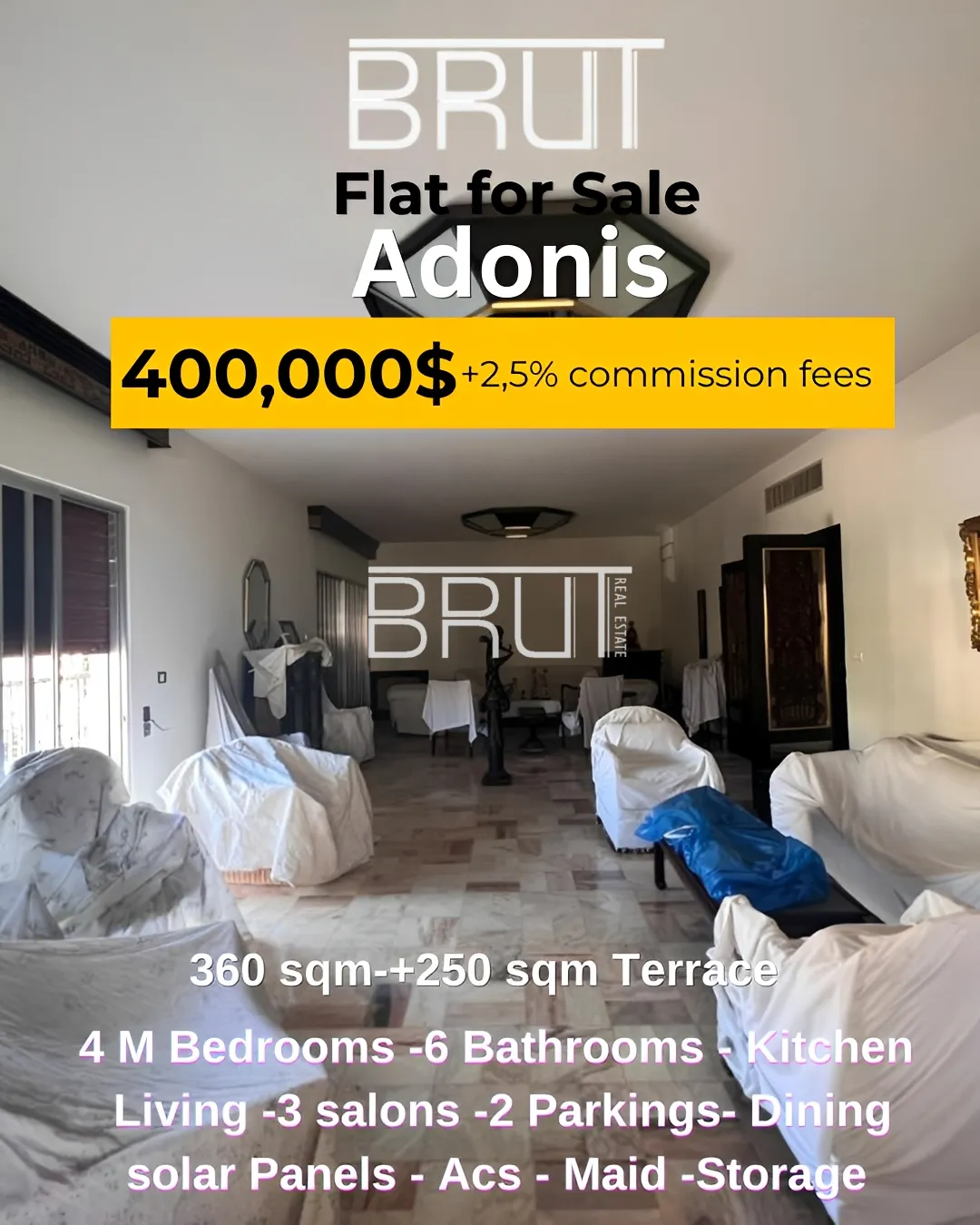 Apartment for sale in Adonis kesrouane, lebanon - 4 bed, 6.0 bath