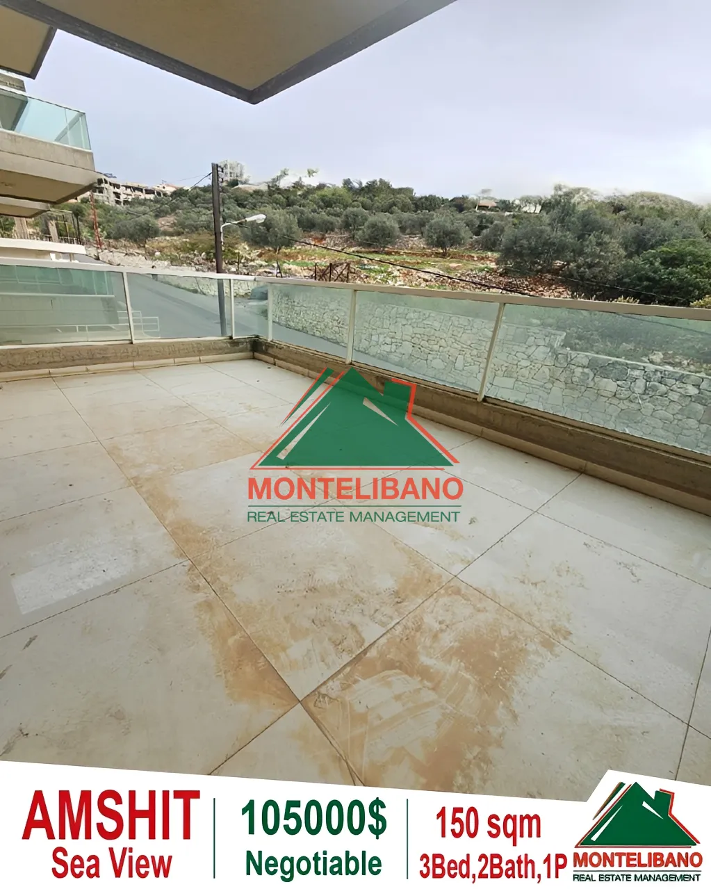 Apartment for Sale in Aamchit, Lebanon - 3 bed, 2 bath