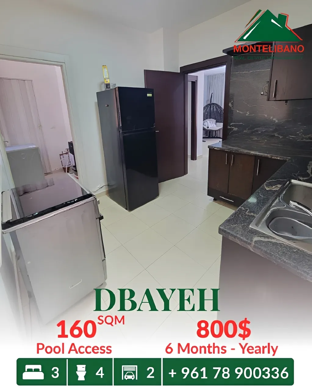 Apartment for rent in Dbayeh