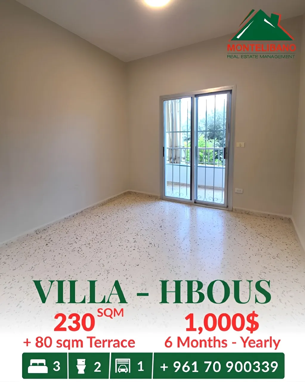 Apartment for rent in Hbous, Lebanon