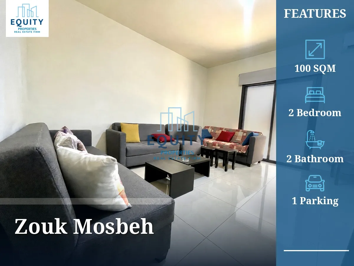 Apartment for rent in Zouk Mosbeh - 2 bed, 2 bath