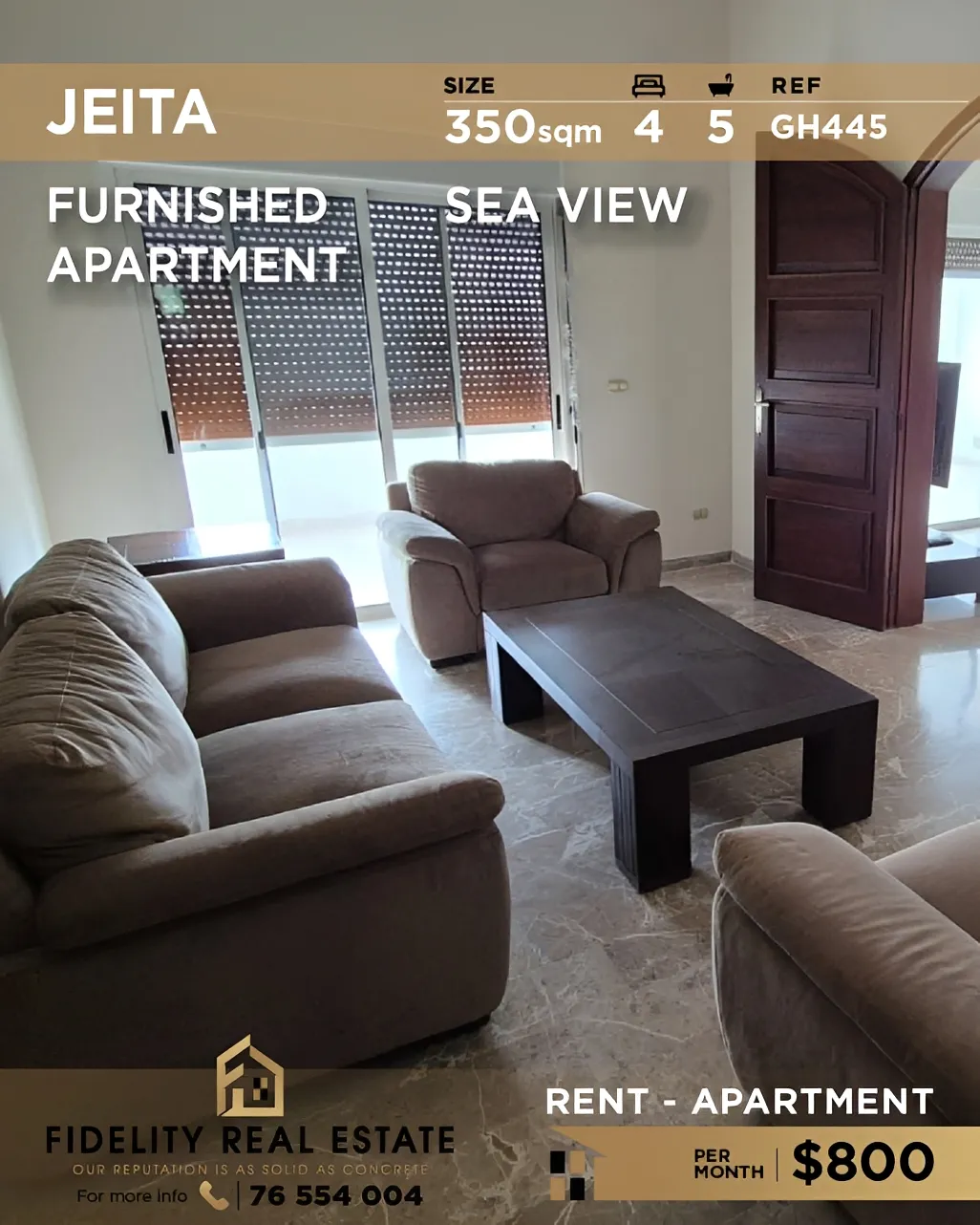 Apartment for rent in Jeita, Lebanon - 4 bed, 5 bath