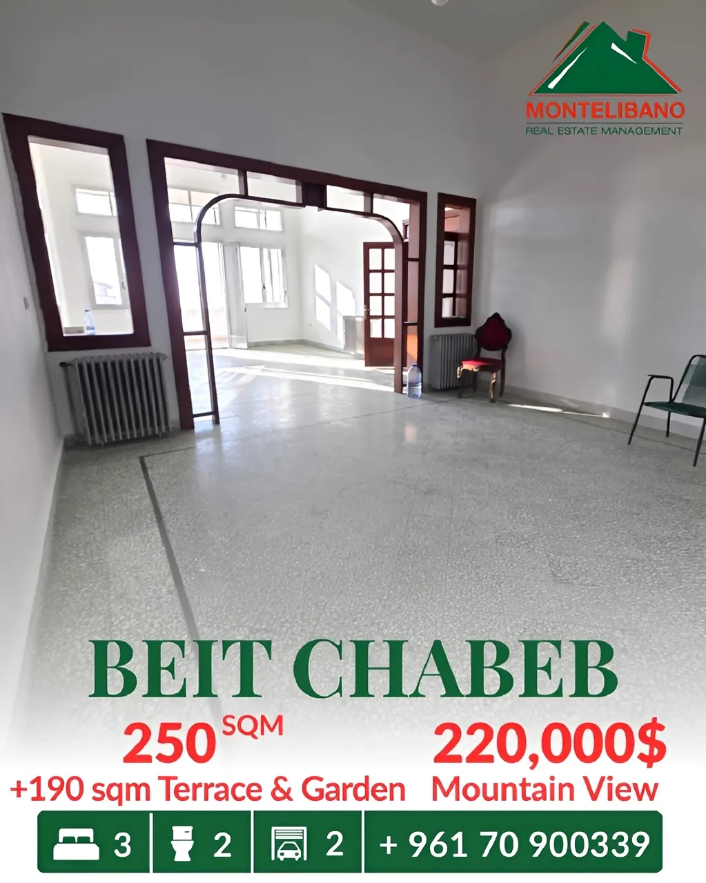 Apartment for sale in Beit Chabeb, Lebanon