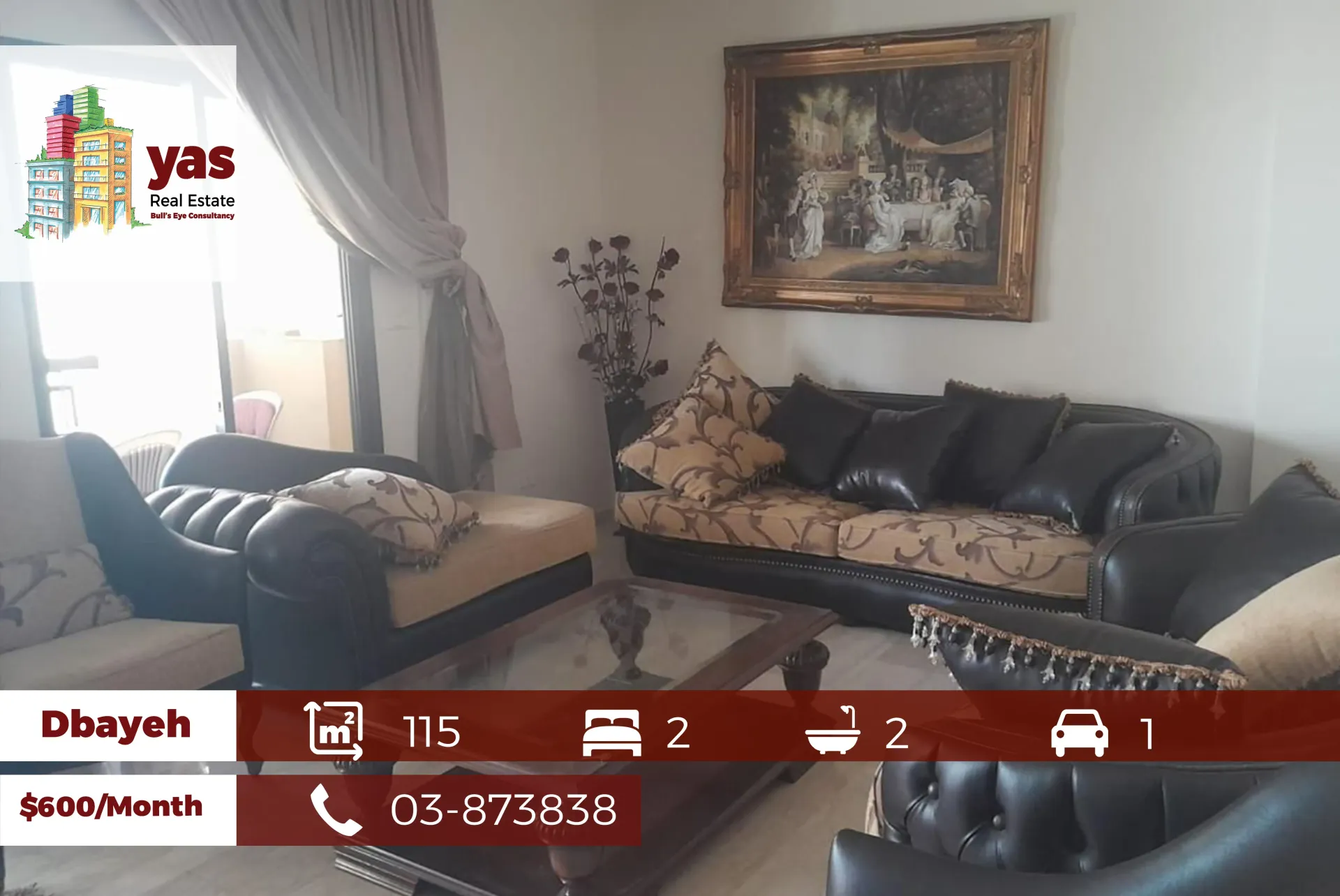 Apartment for Rent in Dbayeh