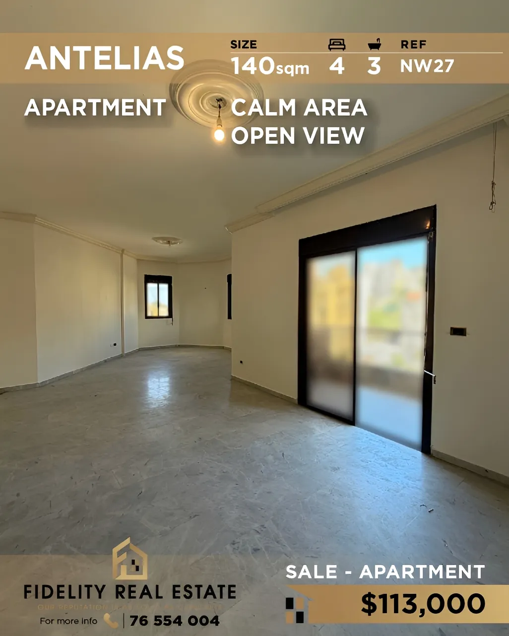 Apartment for sale in Antelias, Lebanon - 4 bed, 3 bath