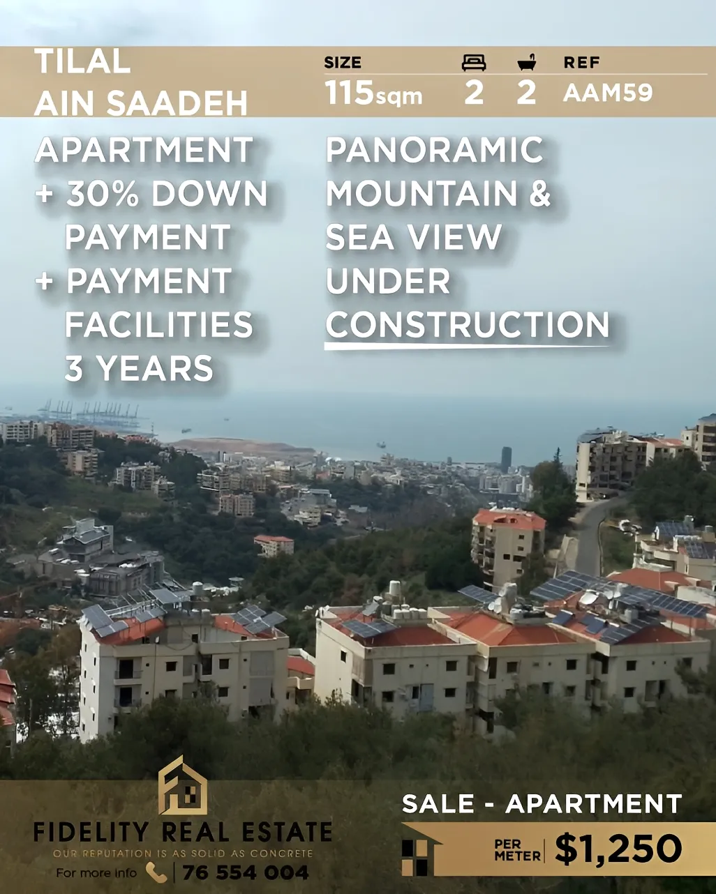 Apartment for sale in Tilal Ain Saadeh, Metn, Lebanon