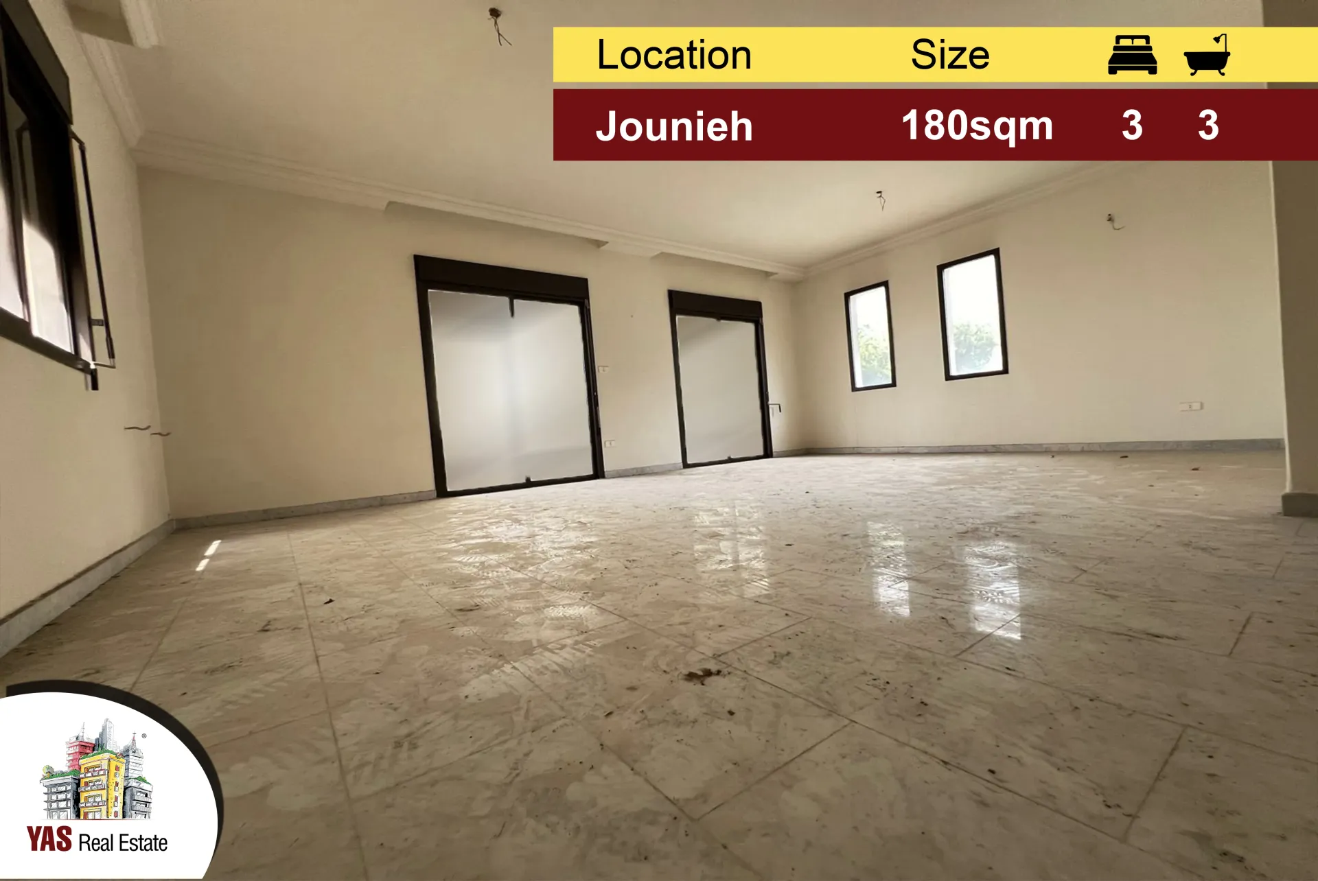 Apartment for Sale in Jounieh - 3 bed, 3 bath