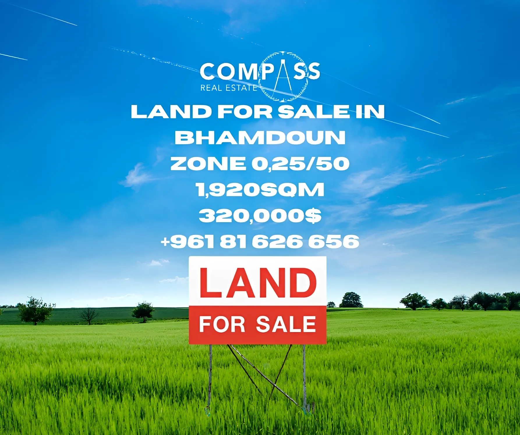 Residential Land for sale in Bhamdoun