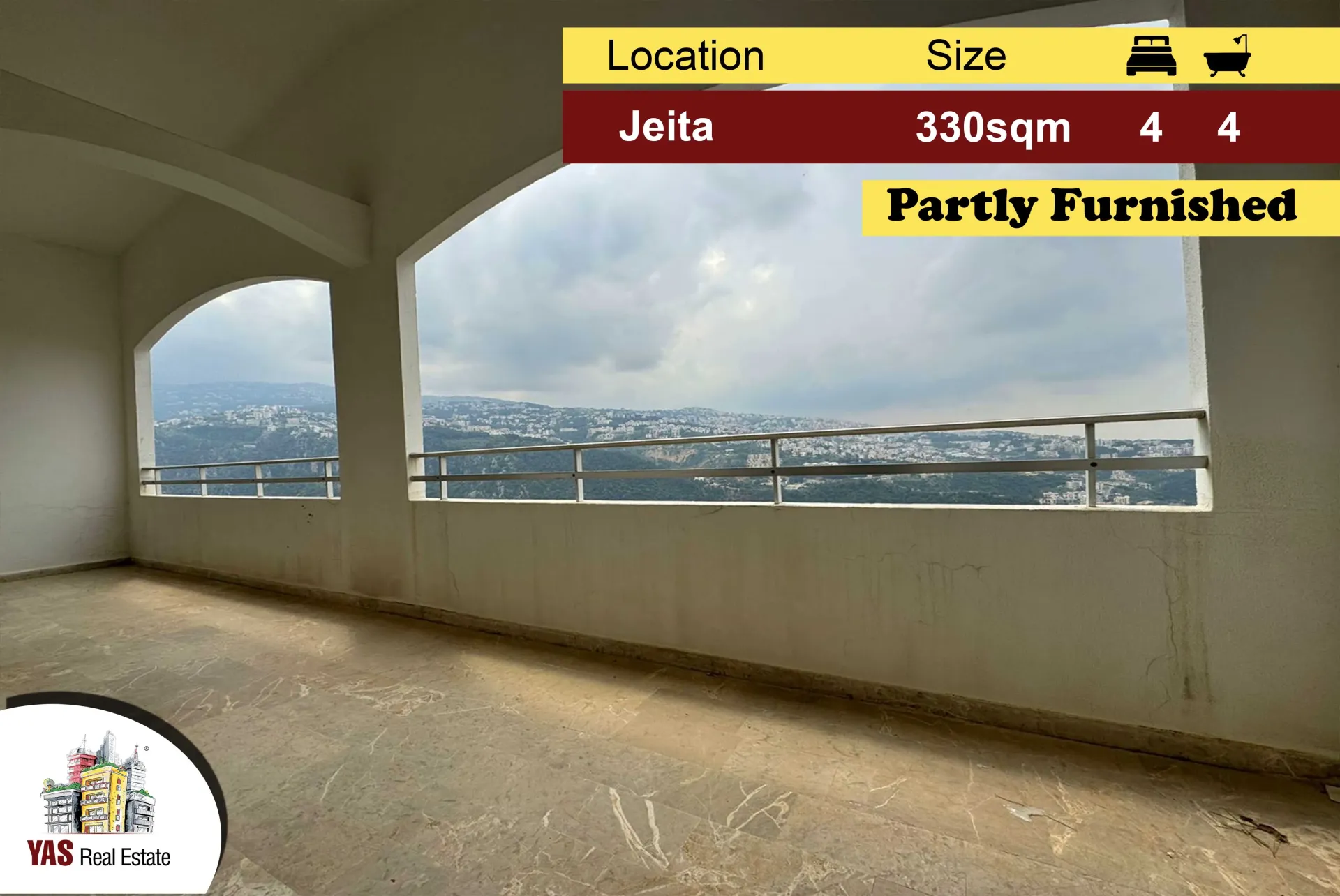 Apartment for Sale in Jeita - 4 bed, 4 bath