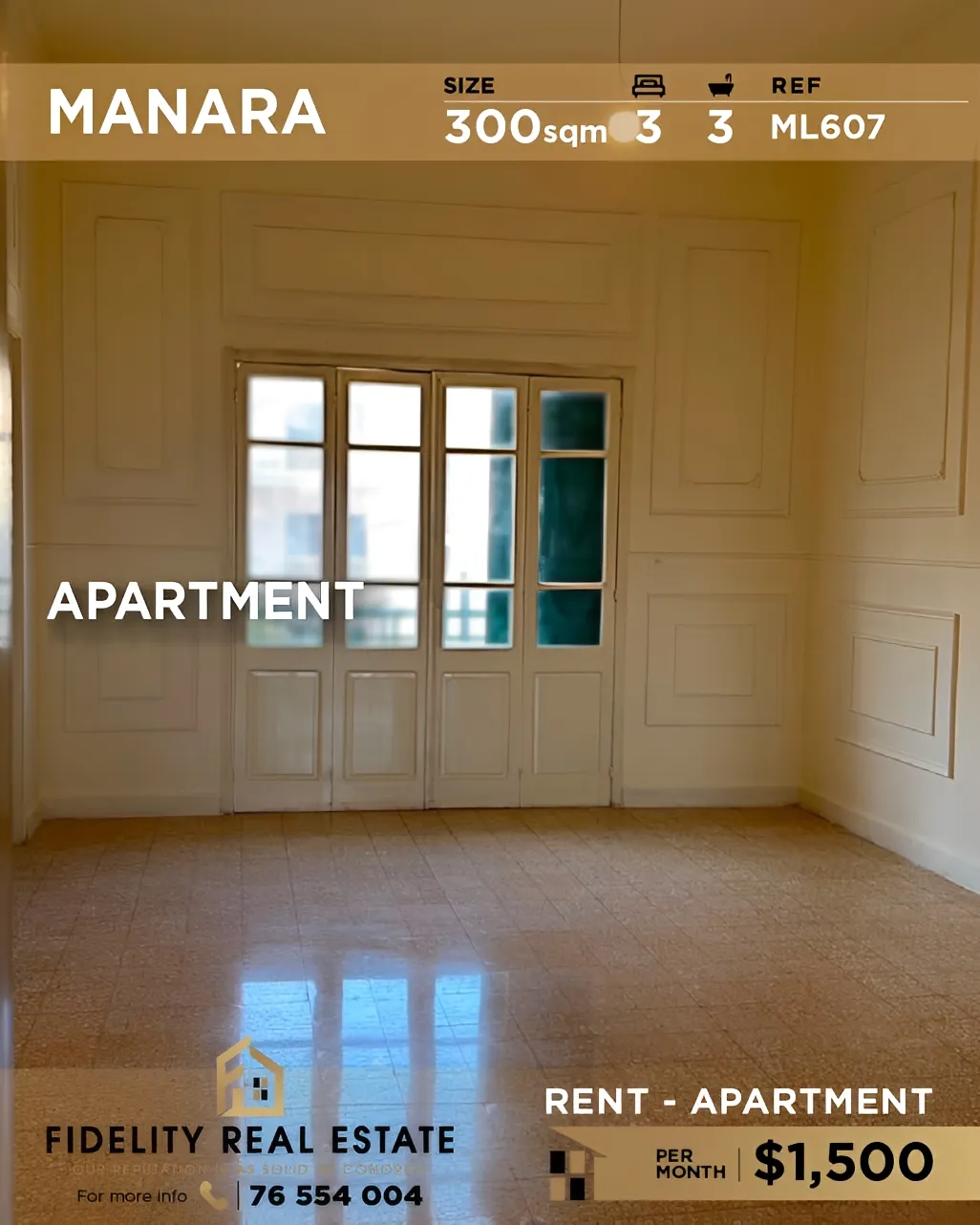 Apartment for rent in Manara, Lebanon - 3 bed, 3 bath