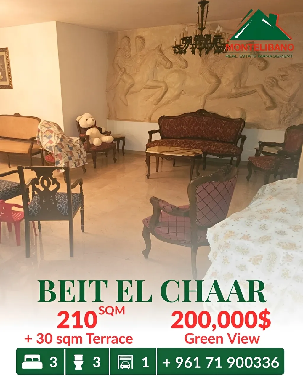 Apartment for sale in Beit El Chaar