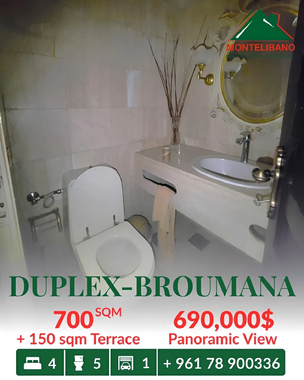Villa for sale in Broummana, Lebanon