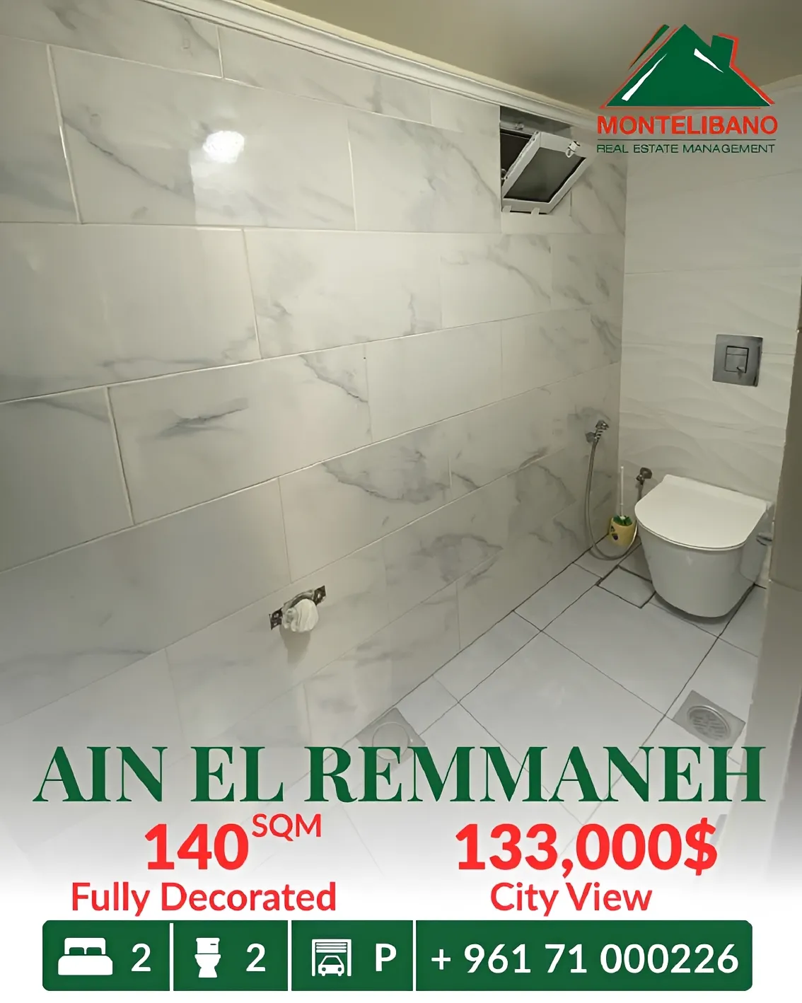 Apartment for sale in Ain El Remmaneh, Lebanon