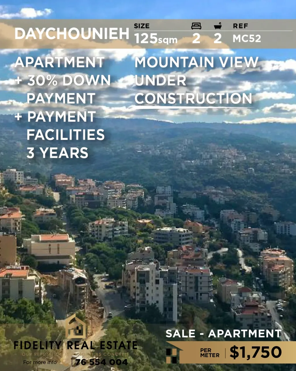 Apartment for sale in Daychounieh, Lebanon