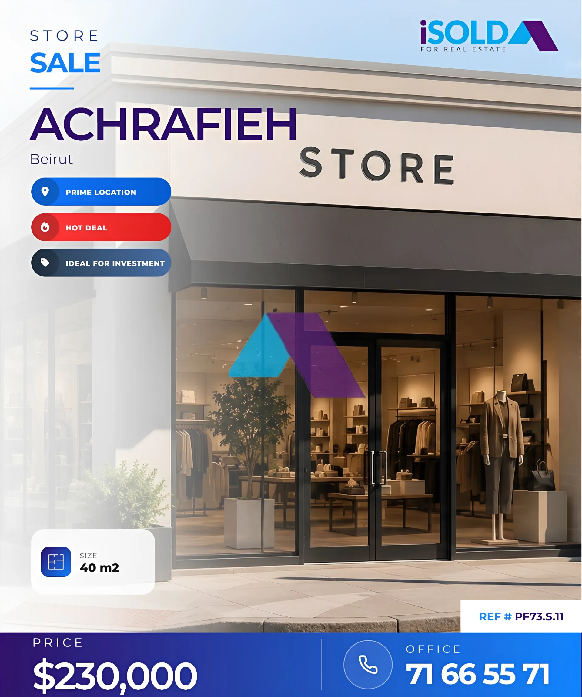 Shop for sale in Caree d'or, Achrafieh, Lebanon