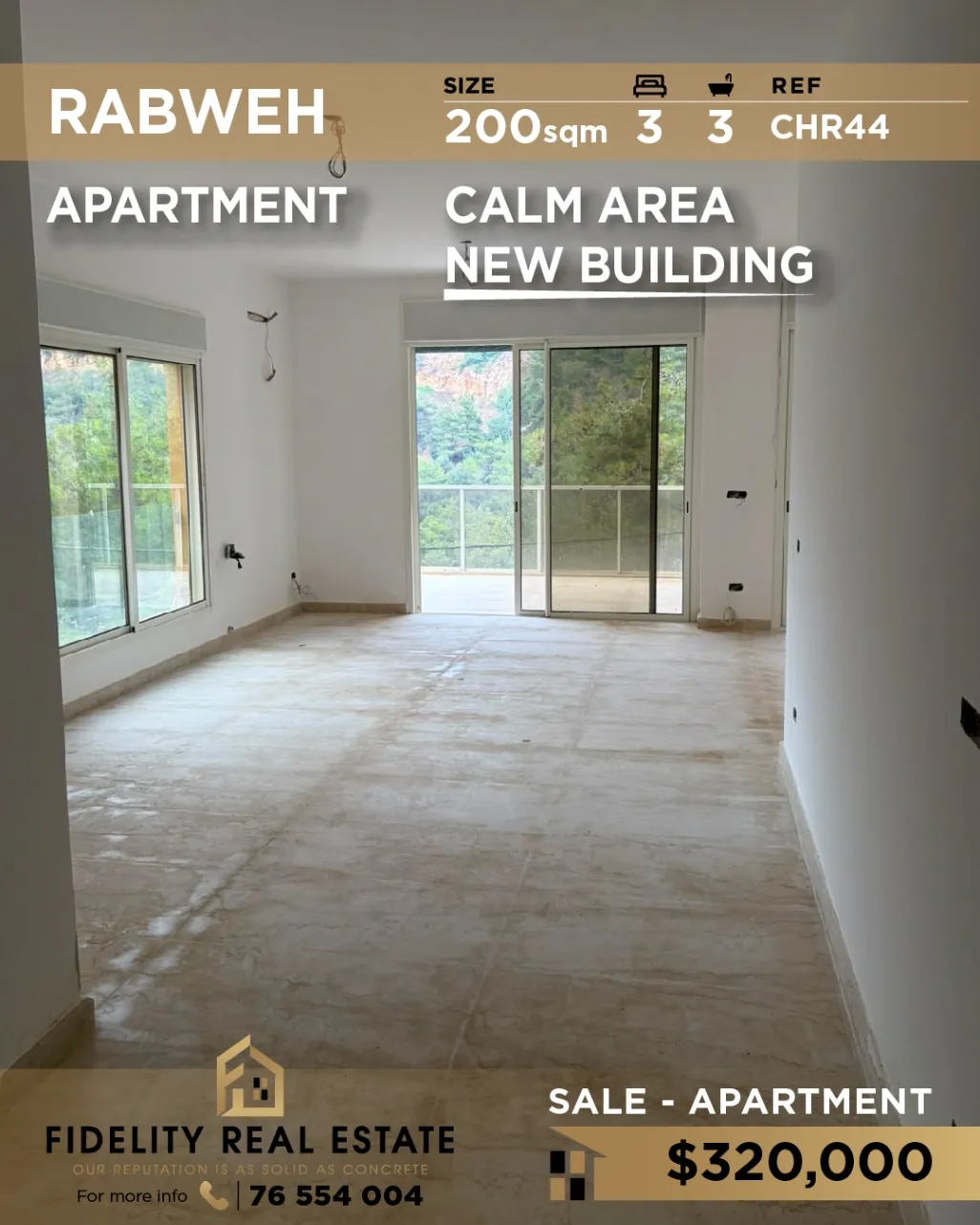 Apartment for sale in Rabweh, Bayrut, Lebanon