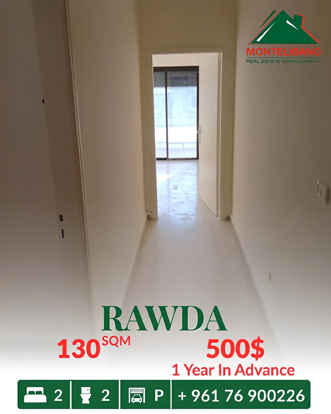 Apartment for rent in Rawda, Metn, Lebanon