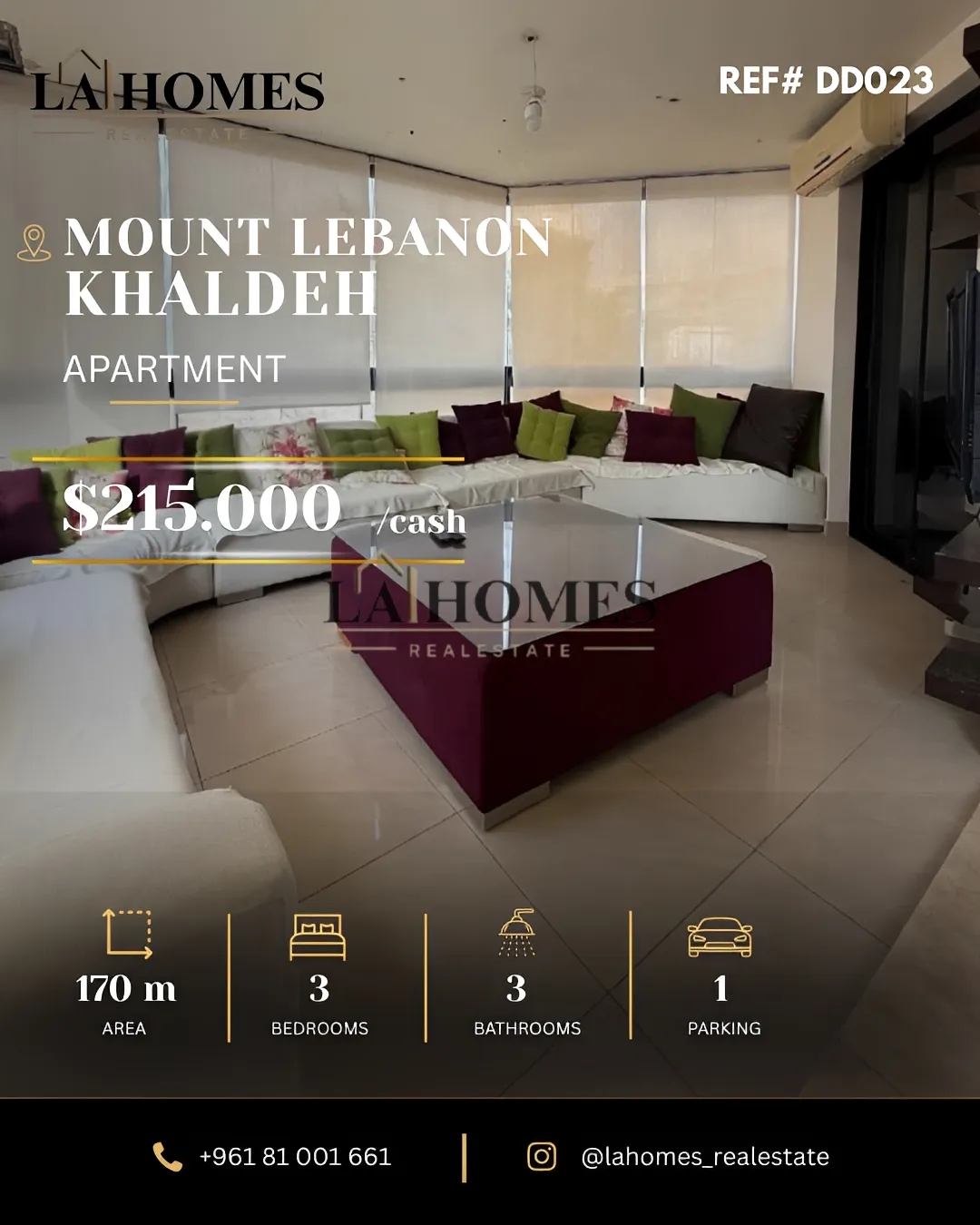 Apartment for sale in Khalde