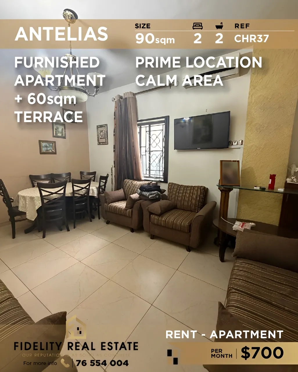 Apartment for rent in Antelias, Lebanon
