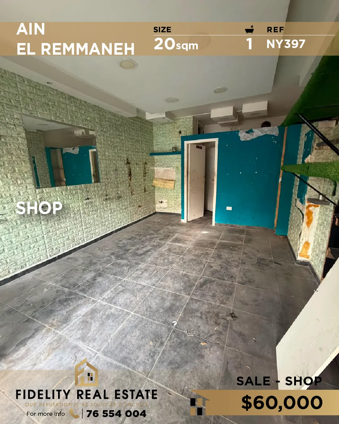 Shop for sale in Ain El Remmaneh, Lebanon