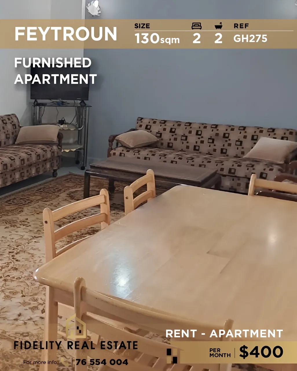 Apartment for rent in Faitroun, Lebanon - 2 bed, 2 bath