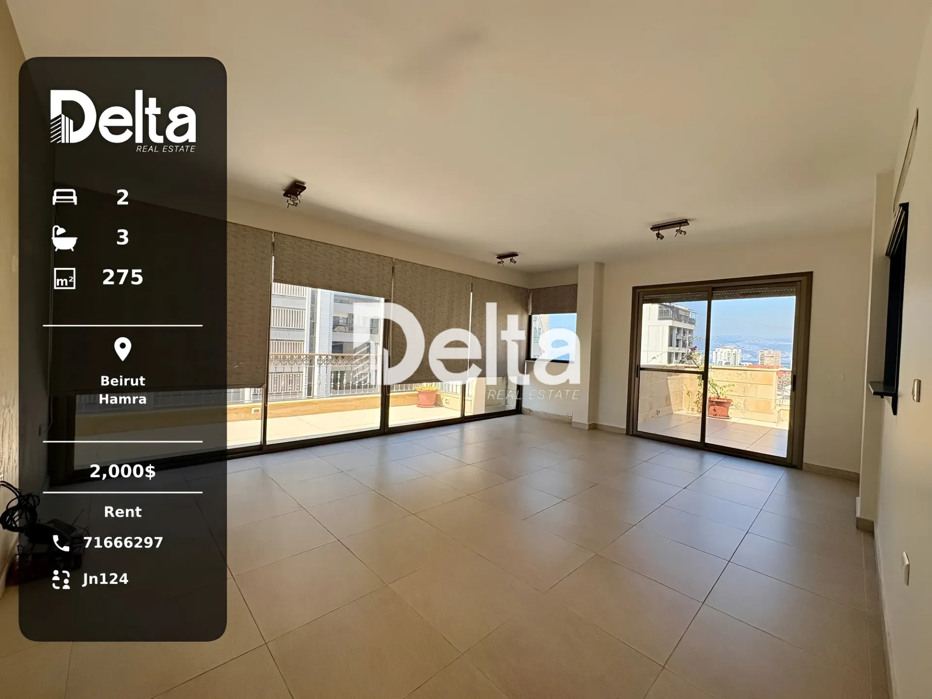 Apartment for rent in Hamra, beirut, lebanon - 2 bed, 3.0 bath