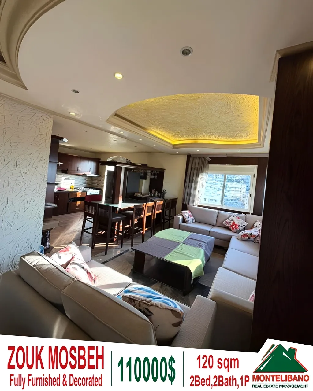 Apartment for sale in Zouk Mosbeh, Lebanon - 2 bed, 2 bath
