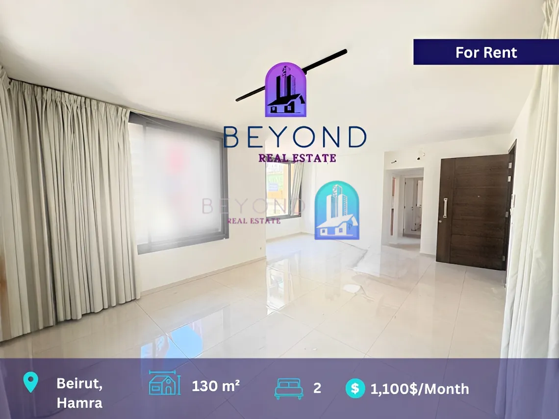 Apartment for rent in Hamra, Beirut, Lebanon - 2 bed, 3 bath