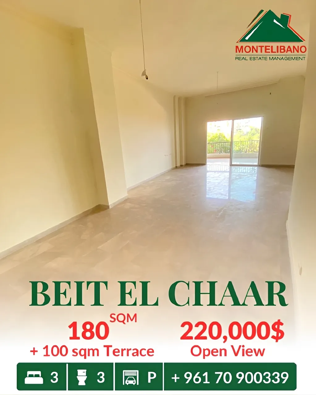Apartment for sale in Beit El Chaar, Lebanon
