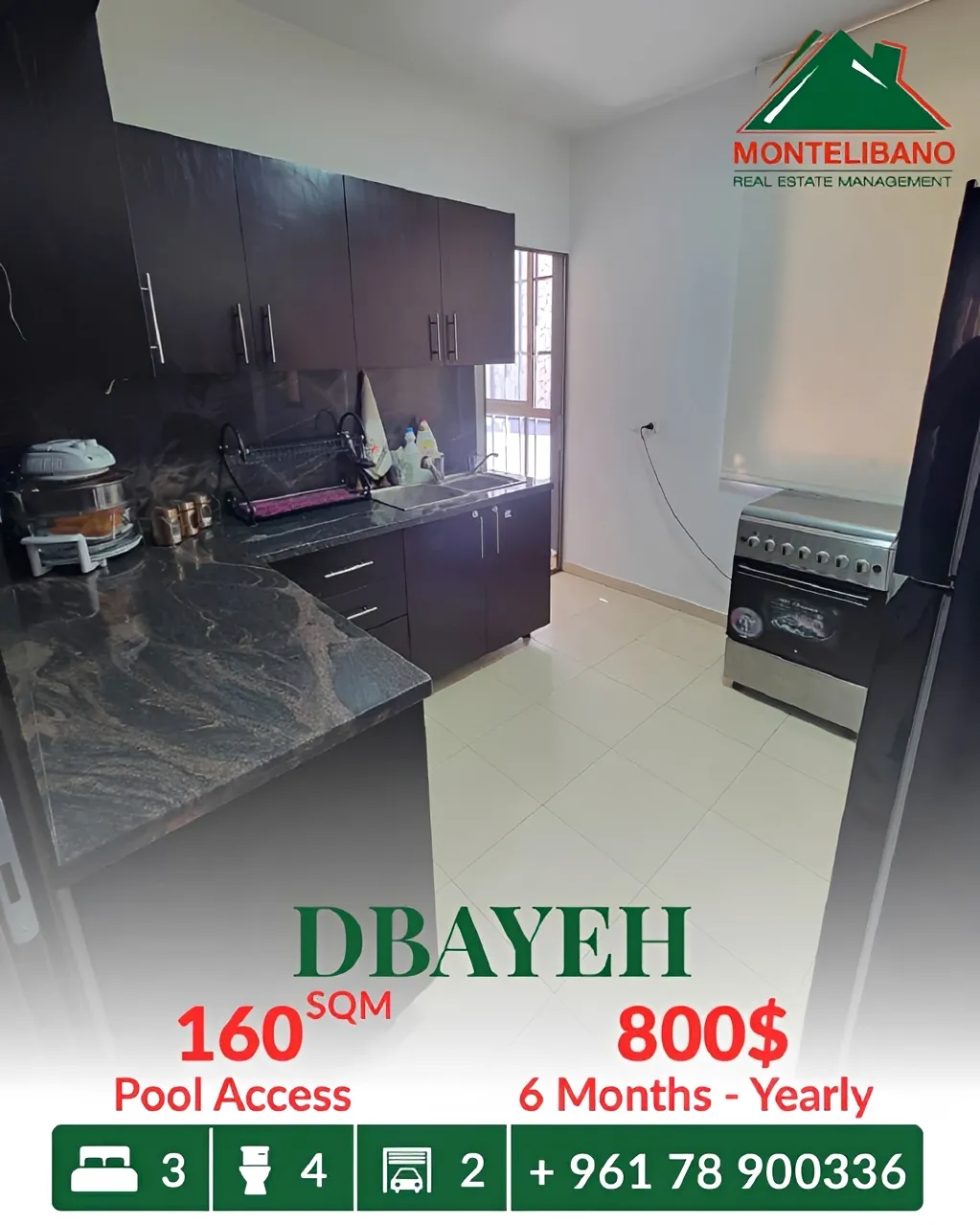 Apartment for rent in Dbayeh