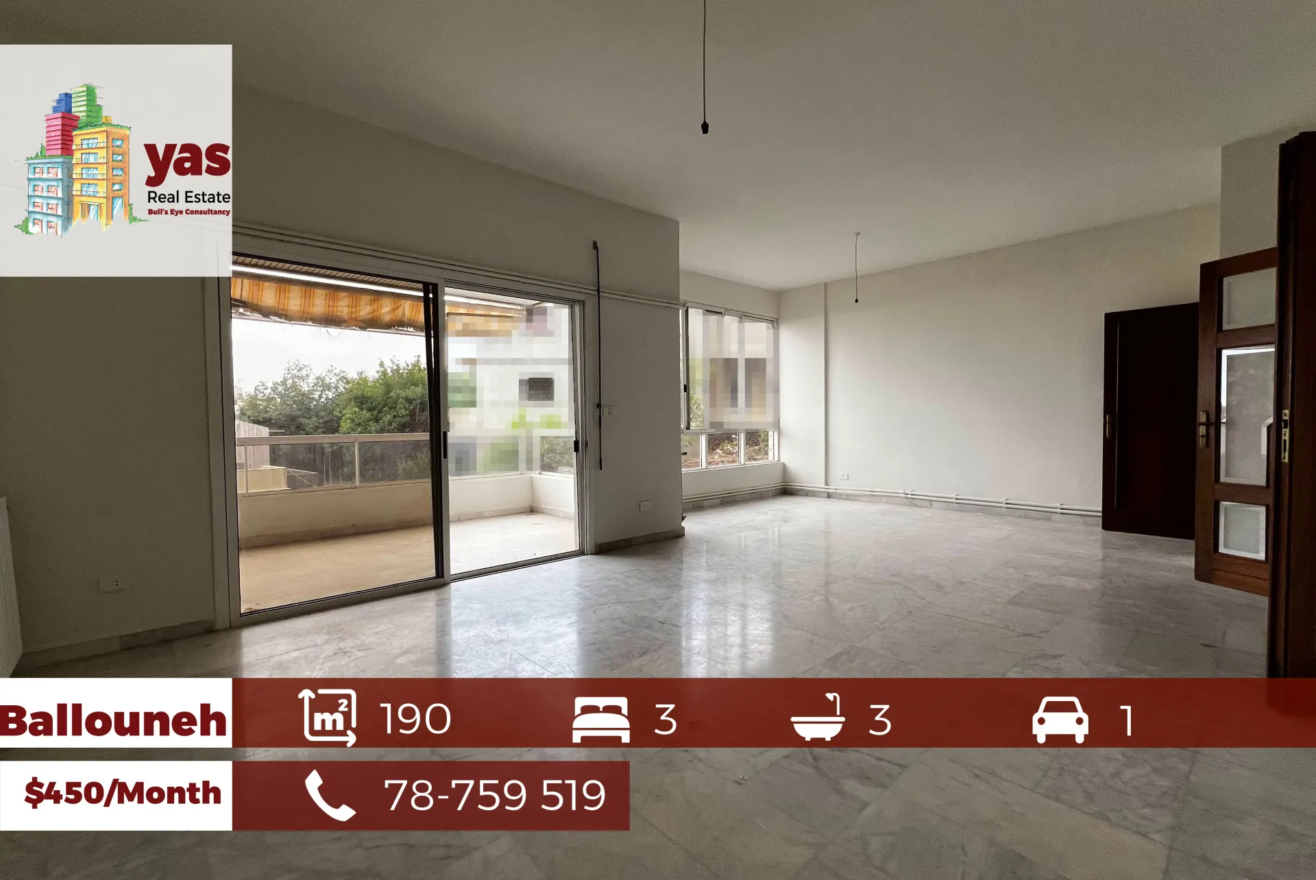 Apartment for Rent in Ballouneh