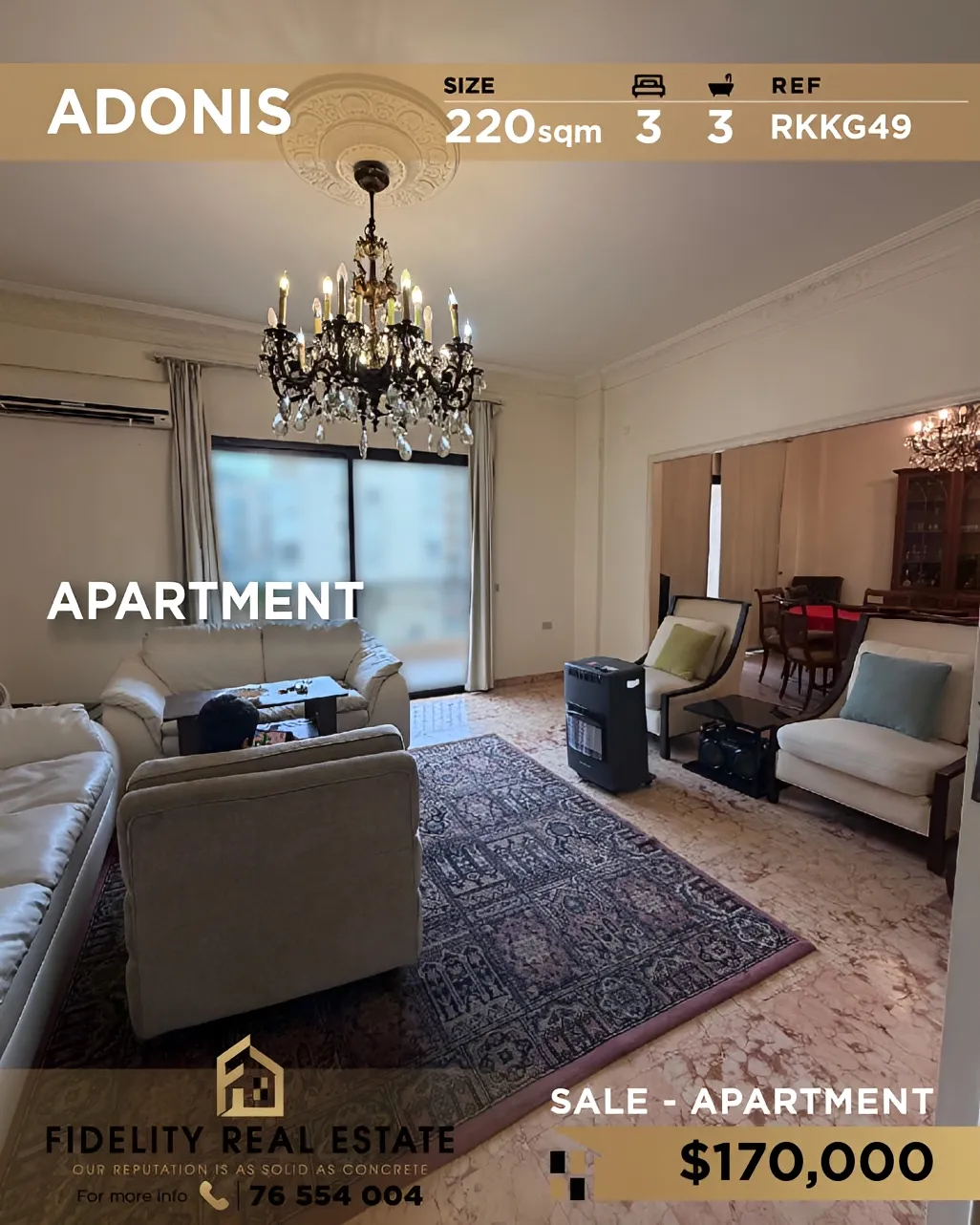 Apartment for sale in Adonis, Lebanon