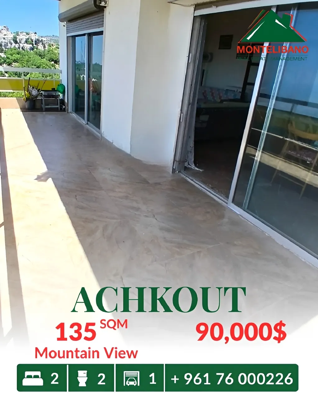 Apartment for sale in Ashqout, Lebanon - 2 bed, 2 bath