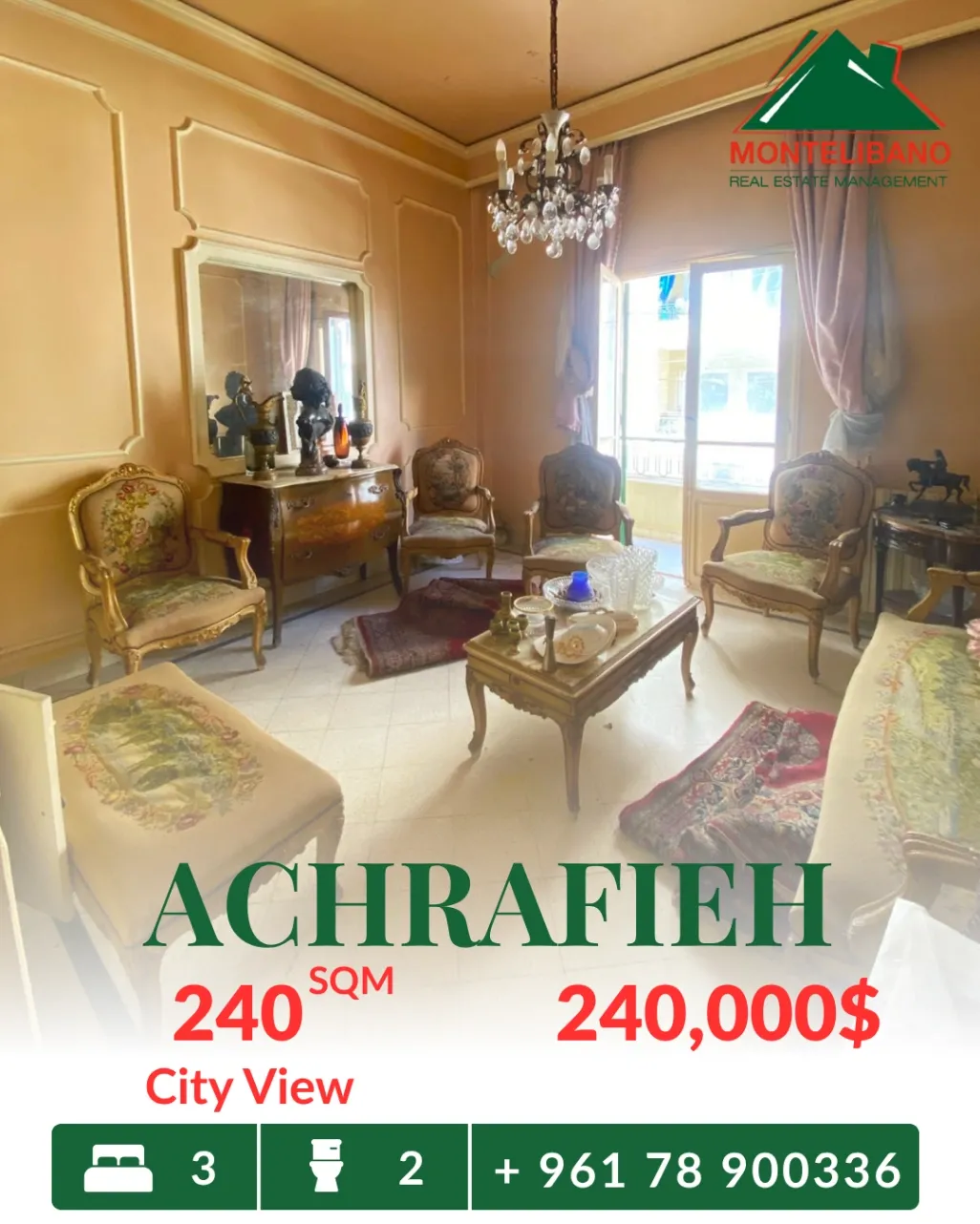 Apartment for sale in Achrafieh, Beirut, Lebanon