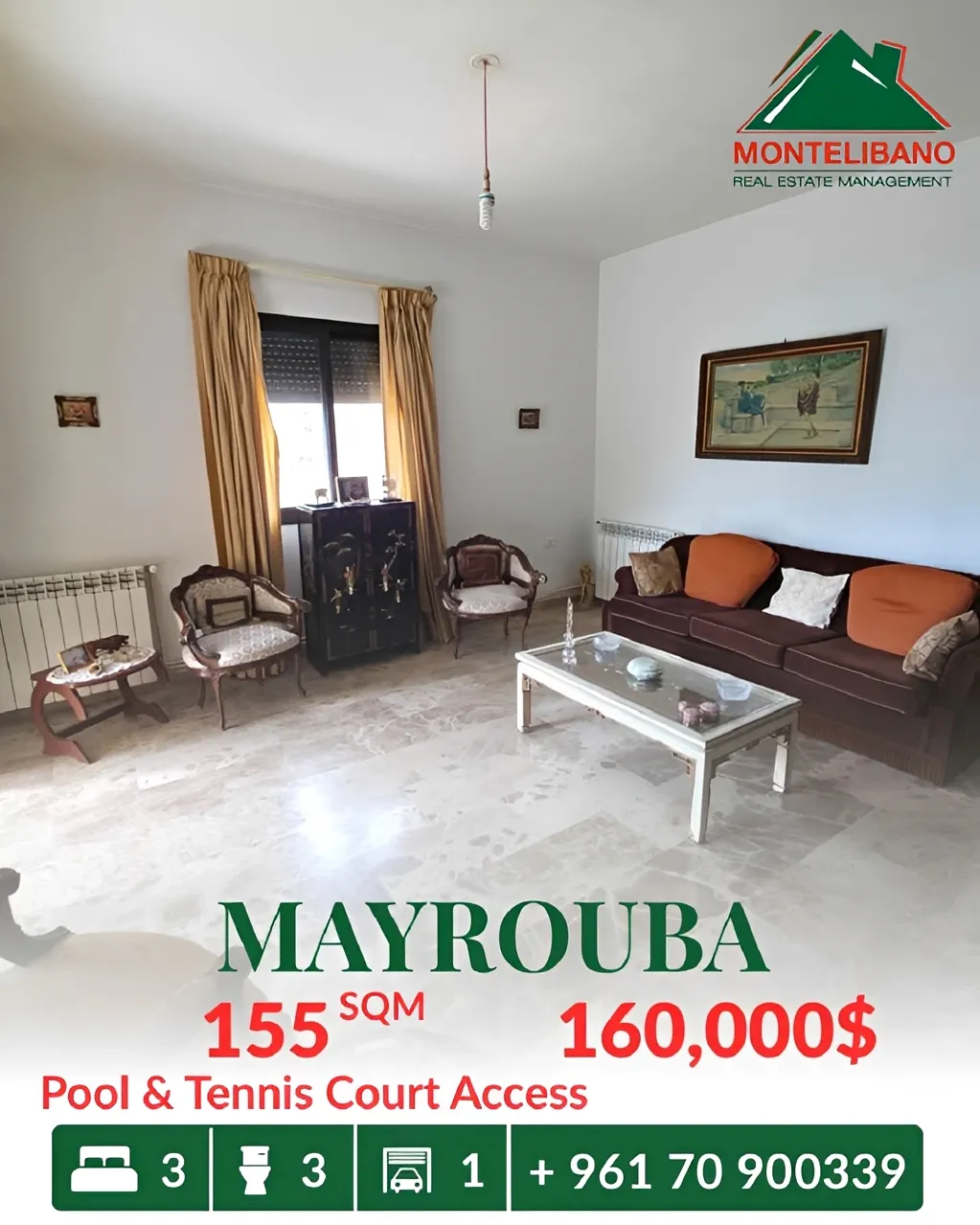 Apartment for sale in Mayrouba