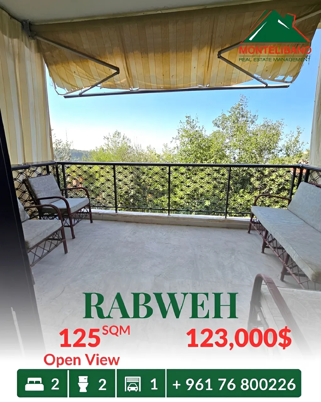 Apartment for sale in Rabweh, Bayrut, Lebanon