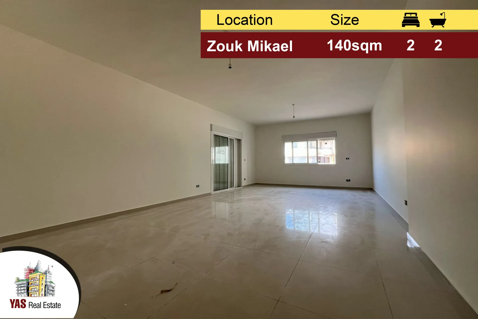 Apartment for Sale in Zouk Mikael - 2 bed, 2 bath