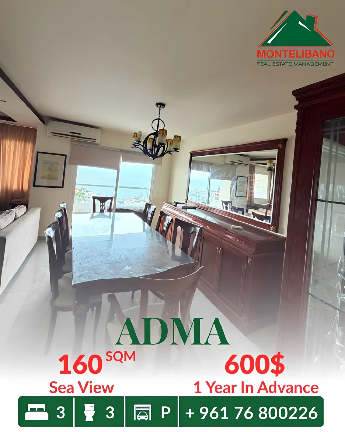 Apartment for rent in Adma w Dafnah