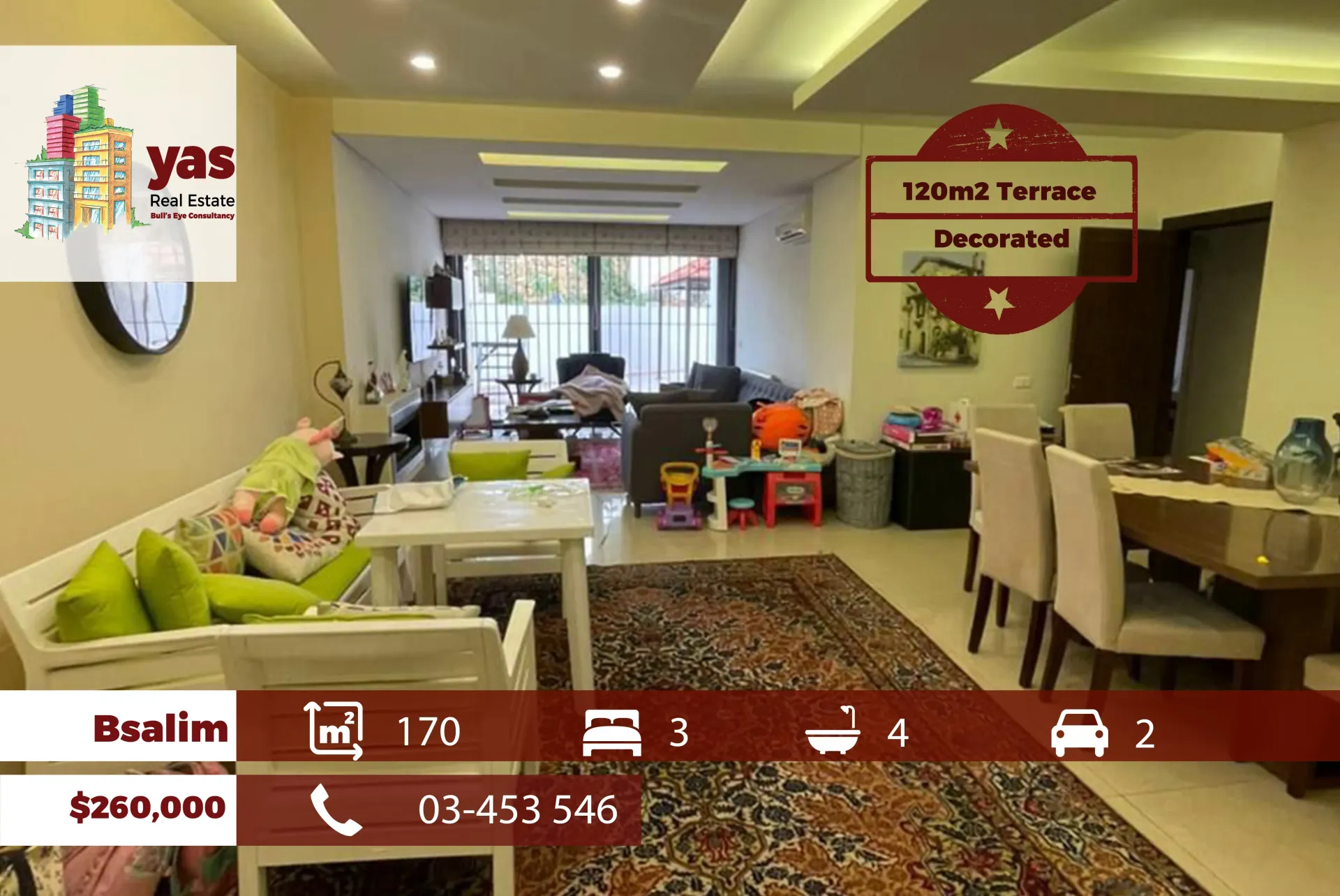 Apartment for Sale in Bsalim