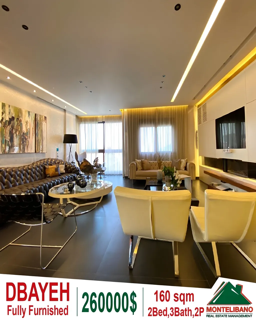 Apartment for sale in Dbayeh, Lebanon - 2 bed, 3 bath