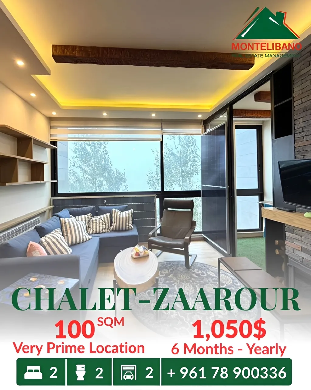 Chalet for rent in Zaarour, Lebanon, Lebanon - 2 bed, 2 bath