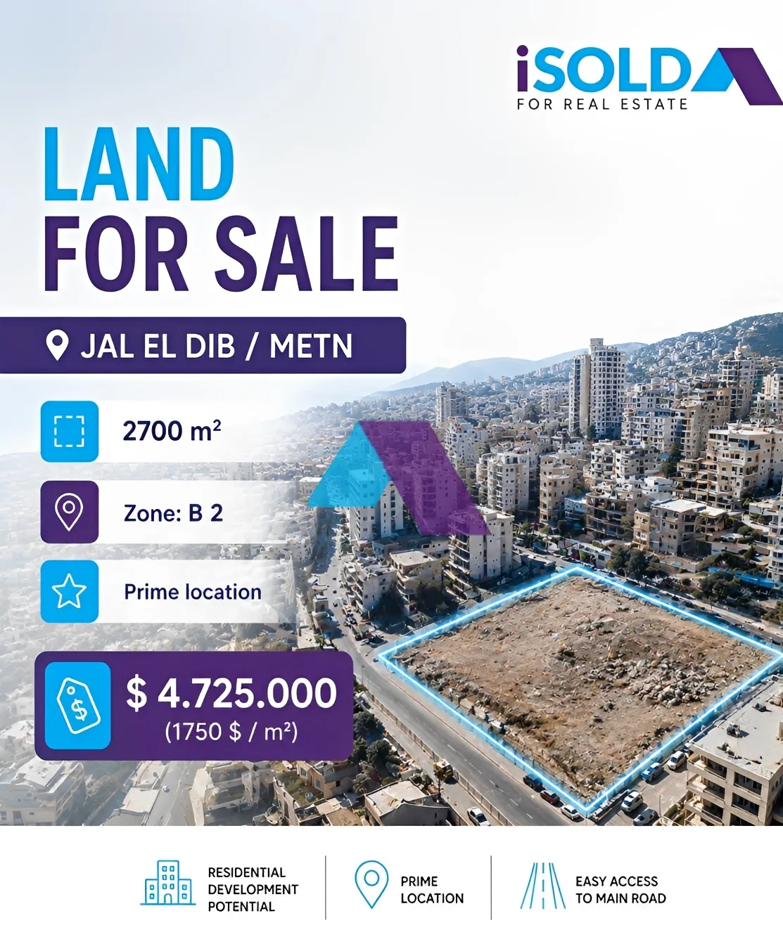 Land for Sale in Jal El Dib