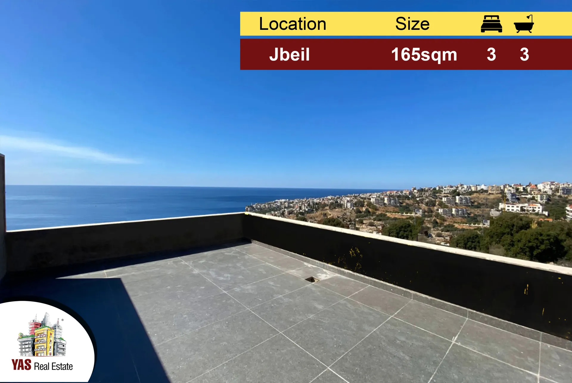 Apartment for Sale in Byblos - 3 bed, 3 bath