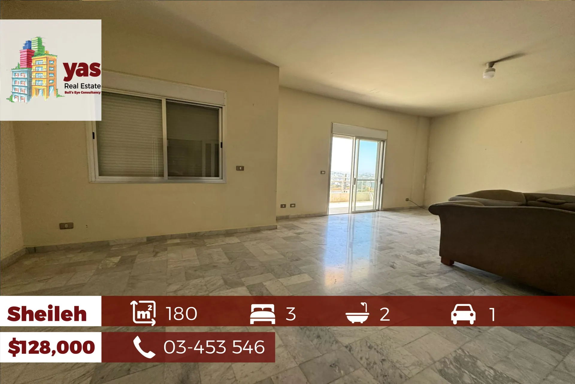 Apartment for Sale in Sehaile - 3 bed, 2 bath